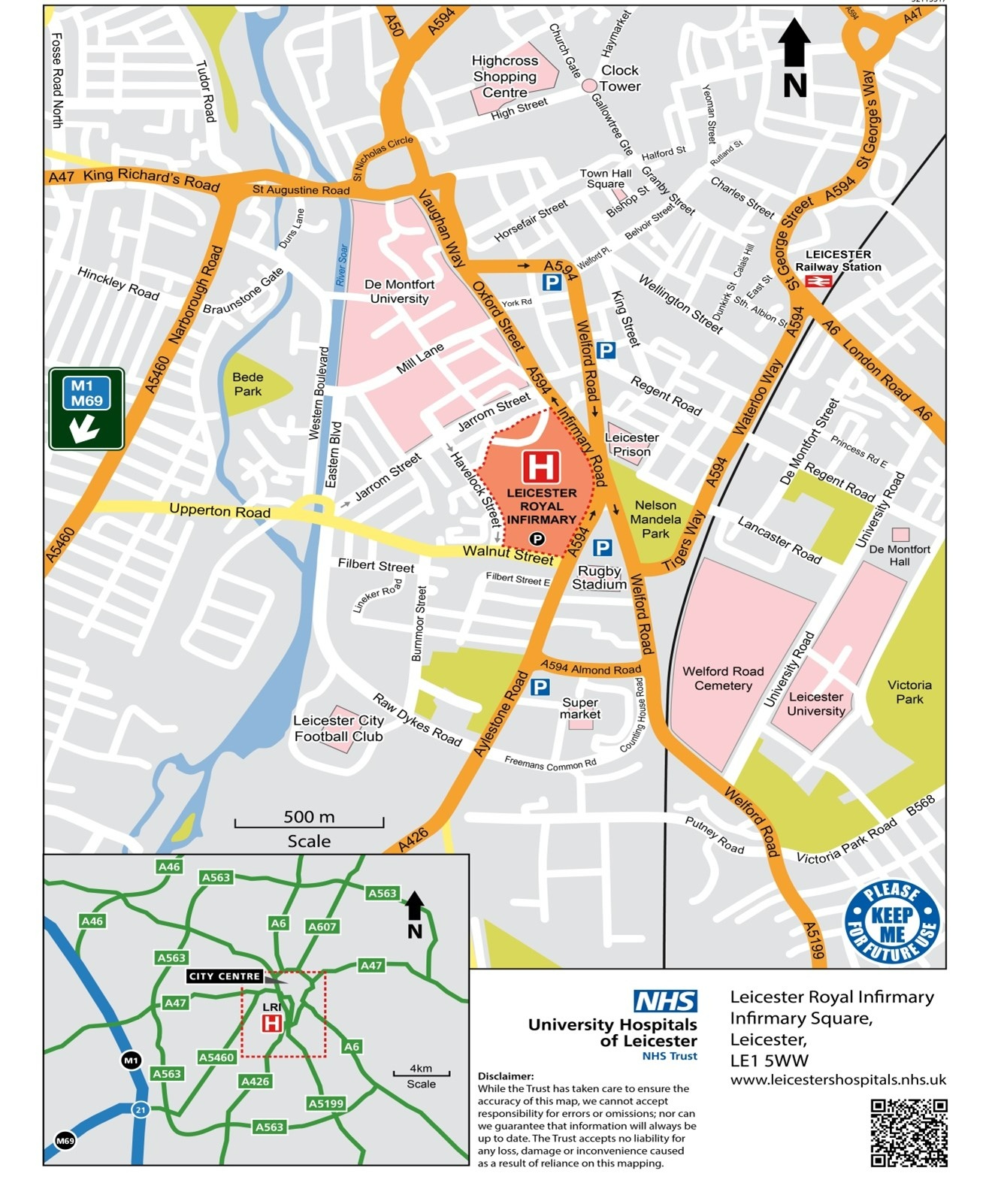 Map of Leicester Royal Infirmary CICU