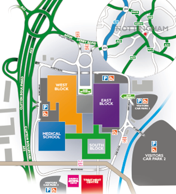 Map of Nottingham PCCU